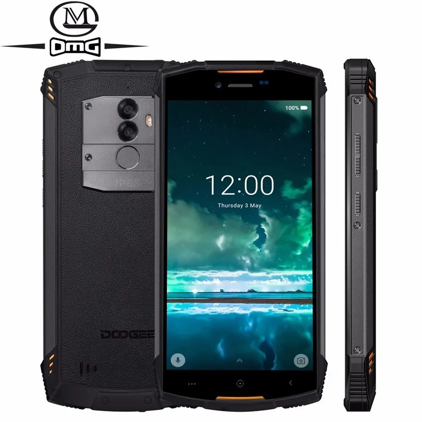 Tanie DOOGEE S55 wytrzymały wstrząsoodporny telefon komórkowy android 8.0 5500mAh 4GB RAM 64GB ROM MTK6750T octa core 4G szybkie ładowanie smartphone