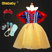 Children Girls Clothing Snow White Princess Dress Halloween Cosplay Costume Baby Girl Tutu Birthday Party Ball Gown Kids Clothes цена Children Girls Clothing Snow White Princess Dress Halloween Cosplay Costume Baby Girl Tutu Birthday Party Ball Gown Kids Clothes цены онлайн