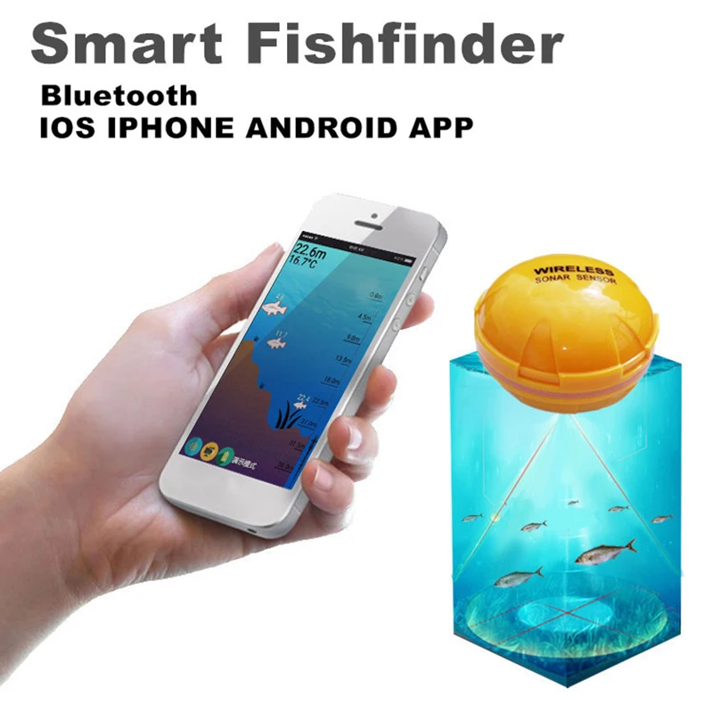 

Underwater Wireless Fish Finder Phone Bluetooth Smart Visual HD Sonar Measuring Fishing Water Depth Temperature for Android IOS