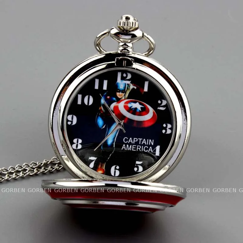 09 Captain America Pocket Watch
