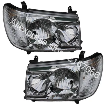 

fits TOYOTA LAND CRUISER 100 1998 1999 2000 2001 2002 2003 2004 Set Clear Crystal Headlamps Left Driver And Right Passeger Side