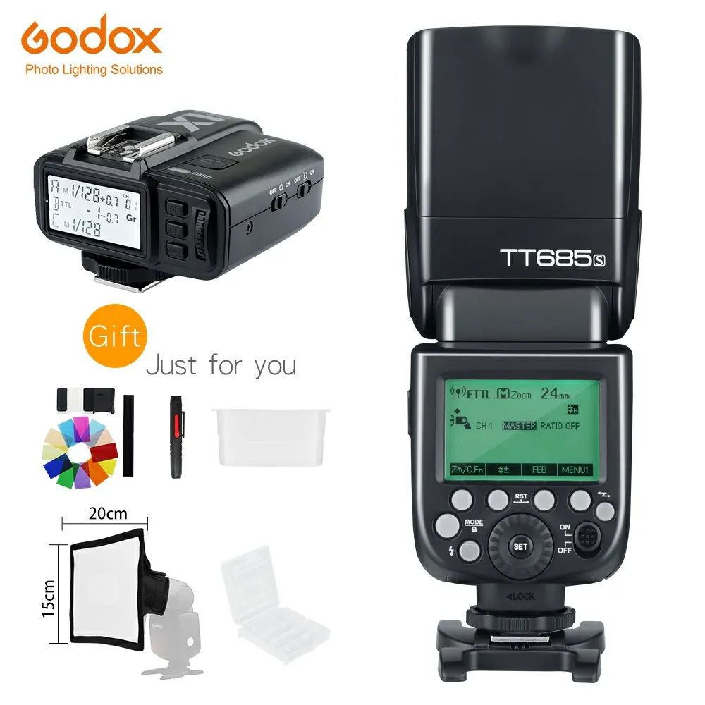 Godox Thinklite TT685S ttl HSS камера вспышка высокая скорость 1/8000s GN60 для sony DSLR камера s a77II a7RII a7R a58 a99 - Цвет: TT685S add X1T-S