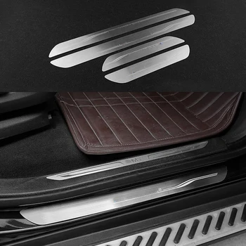

4pcs Stainless Pad Door Welcome Sill Scuff Plate Trim Cover For BMW X6 E71 2008-2014 & X5 E70 2007-2013