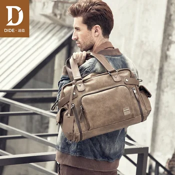 

DIDE Vintage Travel Garment Bag Shoulder Strap Duffel Bag Suitcase Clothing Business Bag Handbag Multiple Pockets