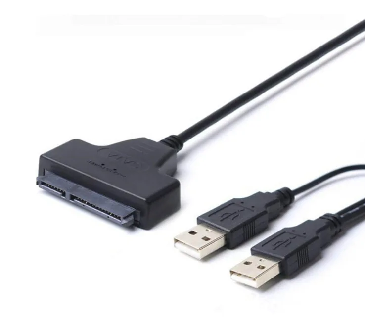 Двойной USB 2,0 на Sata+ 22 Pin для 2,5/3,5 дюймов HDD SSD жесткий диск HDD адаптер конвертер последовательные кабели данных