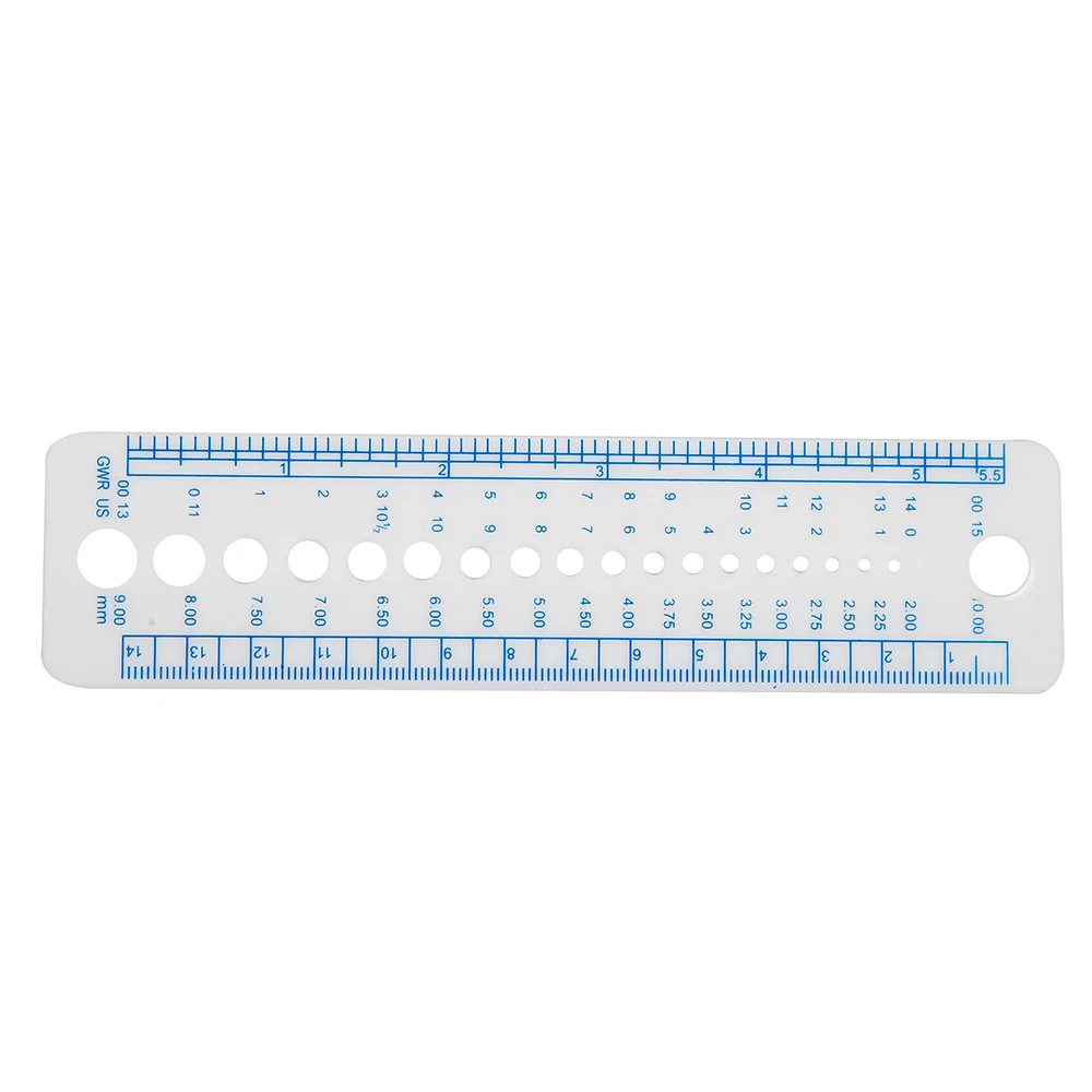 

Bulk 6 pcs/lot DIY Craft Measure Ruler White Color Knitting Gauge Tools Plastic Rule For Crochet Hooks Sewing Measuring Tools