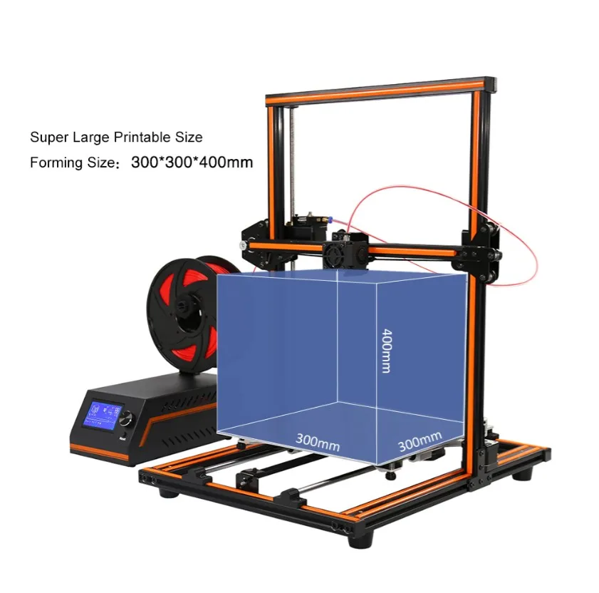 Anet E10 E12 3d принтер с 300*300*400 мм легко собрать большой размер Reprap Prusa i3 Impressora 3d принтер 10MPLA новое поступление