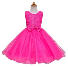 Livraison gratuite Princesse Fille Robe 2016 mode Bébé Filles Dentelle Paillettes Tulle Fleur Parti Robe Robe Formelle De Mariage enfants Robes