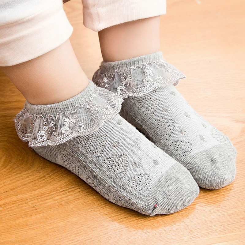 

Summer Baby Girls Kids Toddler Lace Flower Ankle Ruffle Princess Mesh Socks Children Thin Breathable Short Ankle Sock