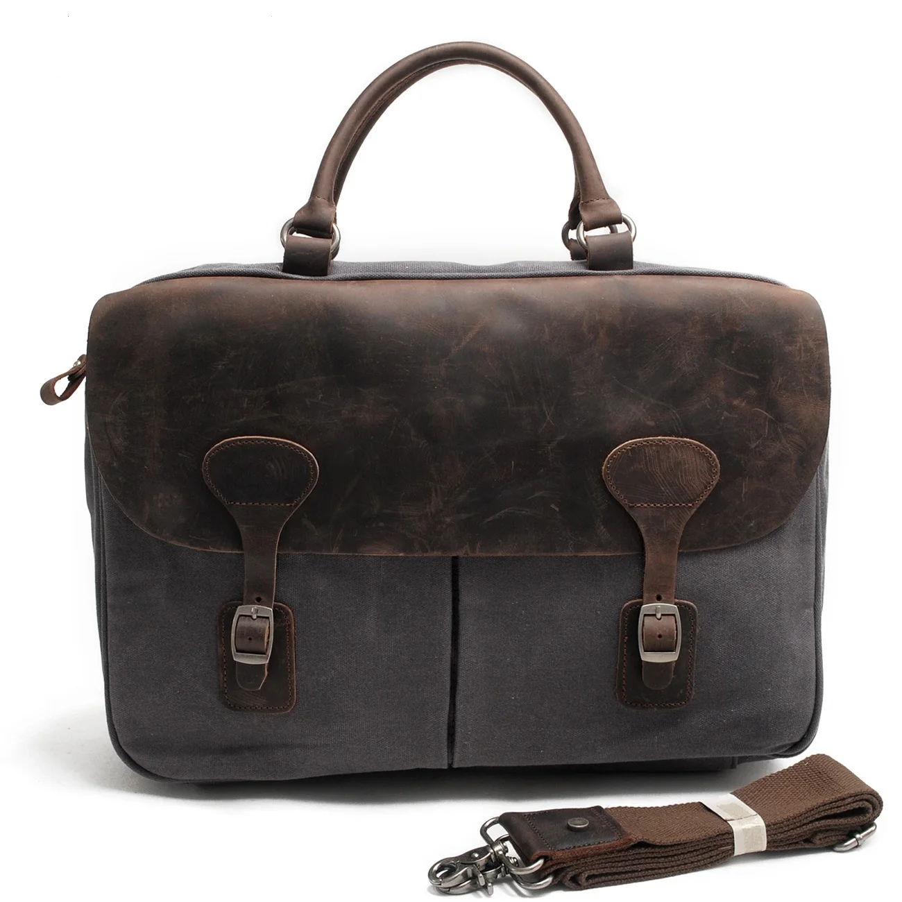82055K European retro male Genuine Leather Shoulder Bag neutral Computer bag Man and Women Handbag