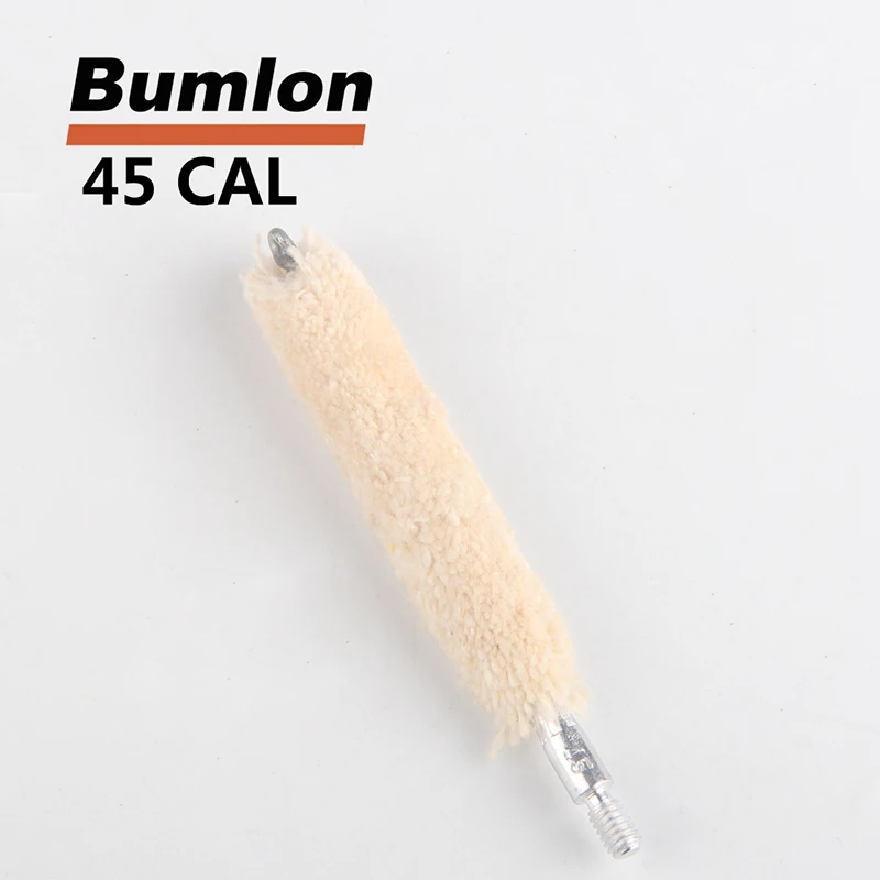 Tactical .45cal Mop Brush Cotton Clean Swab Gun Cleaning Brush for Hunting Rifle  5pcslot RL37-0049-45 (1)