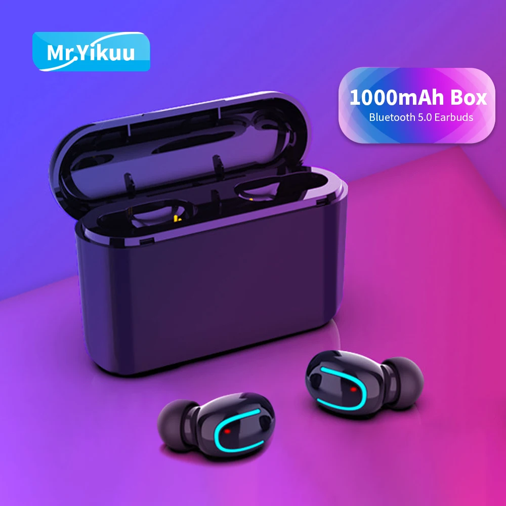 

Bluetooth 5.0 Earphones Mini Stereo Wireless Headphones Music Headset in ear Ear buds with Charging Box for IOS & Android Phone