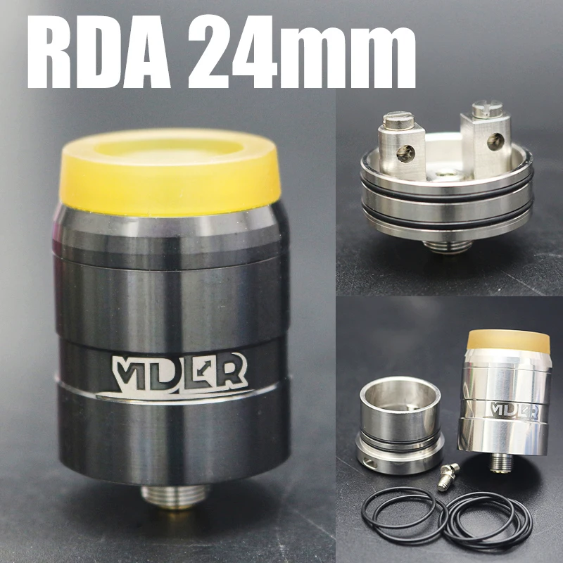 

Adjustable Airflow Electronic Cigarette Atomizer Tank RDA Atomizer 24mm silver/black/rainbow/yellow one simple kit