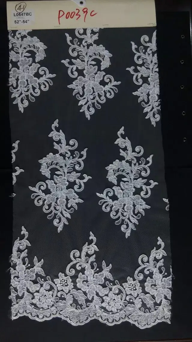 

Hot selling cord lace fabric / african cord lace fabric / ivory cord lace fabric
