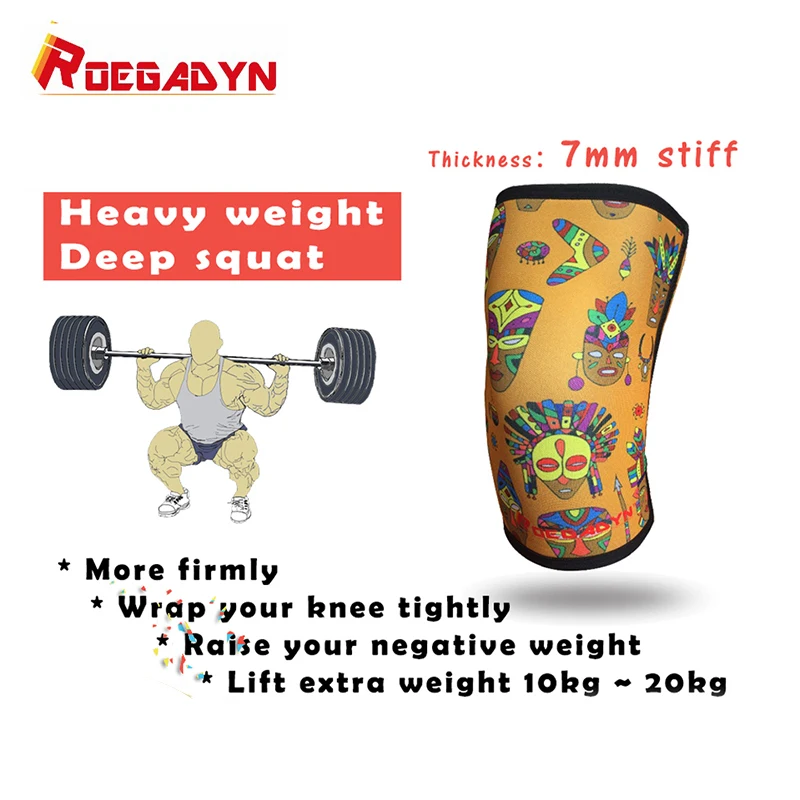 Professional CrossFit Knee Sleeve 30cm Length 7mm Neoprene Compression