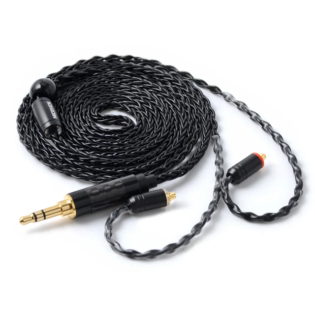 US $8.55 NICEHCK 8 Core Silver Plated Upgrade Cable 3.5/2.5/4.4mm MMCX/2Pin For TFZ ZS10 ZSN V90 C10 C12 C16