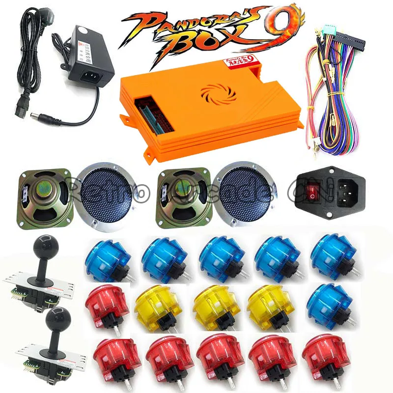 Arcade DIY kit with Pandora box 9 family version 1500 in 1 motherboard HDMI VGA for PC TV PS