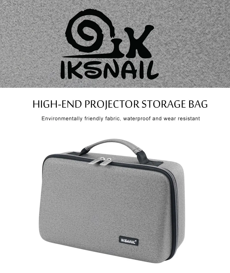 IKSNAIL СВЕТОДИОДНЫЙ Proyector сумка для Xgimi Z3 GP70 AKEY1 C80 модная Мини Поддержка большинства аксессуаров проектора Защитная Портативная сумка