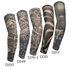 Ледяной рукав летний открытый бег унисекс Защита от солнца козырек Код высокая эластичная дышащая Татуировка печать рука рукав