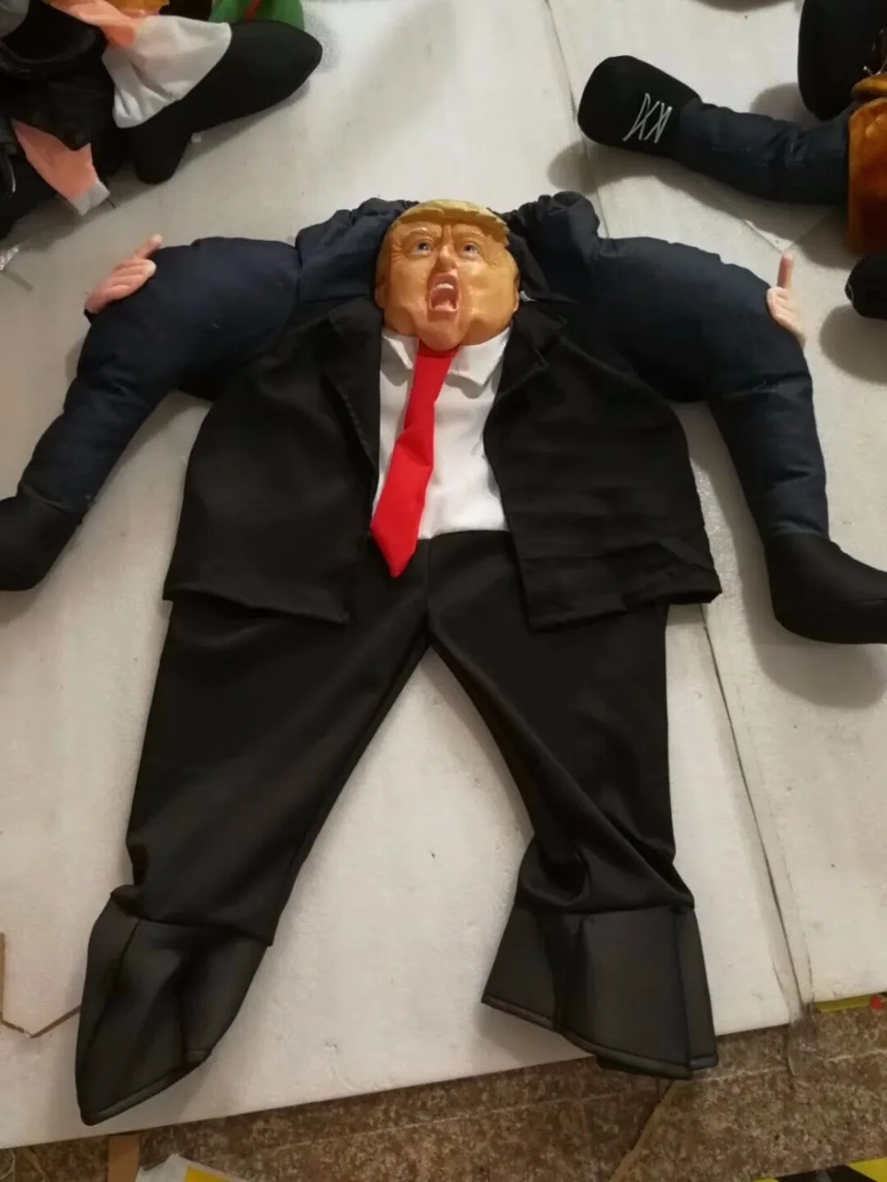Забавный костюм талисмана Трампа Дональда костюмы для взрослых платье с