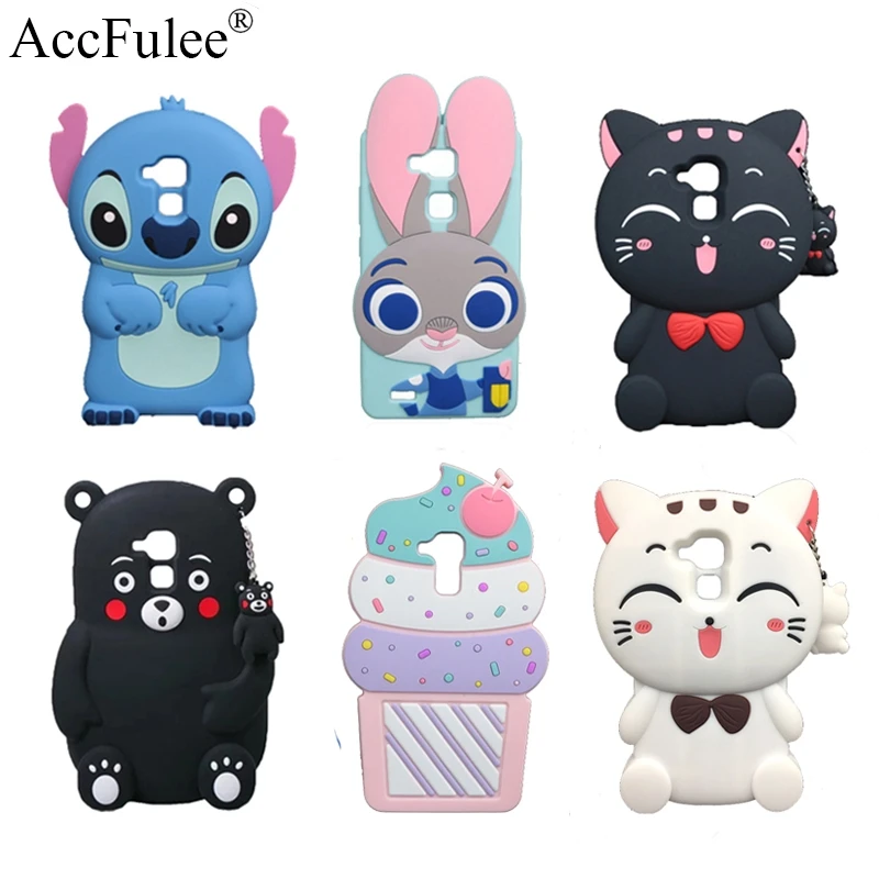 

3D Cute Animals Stitch Silicon Case For Huawei Honor 5C Case Honor 7 Lite GT3 Cover Rabbit Sulley Horse Cat Phone Bags