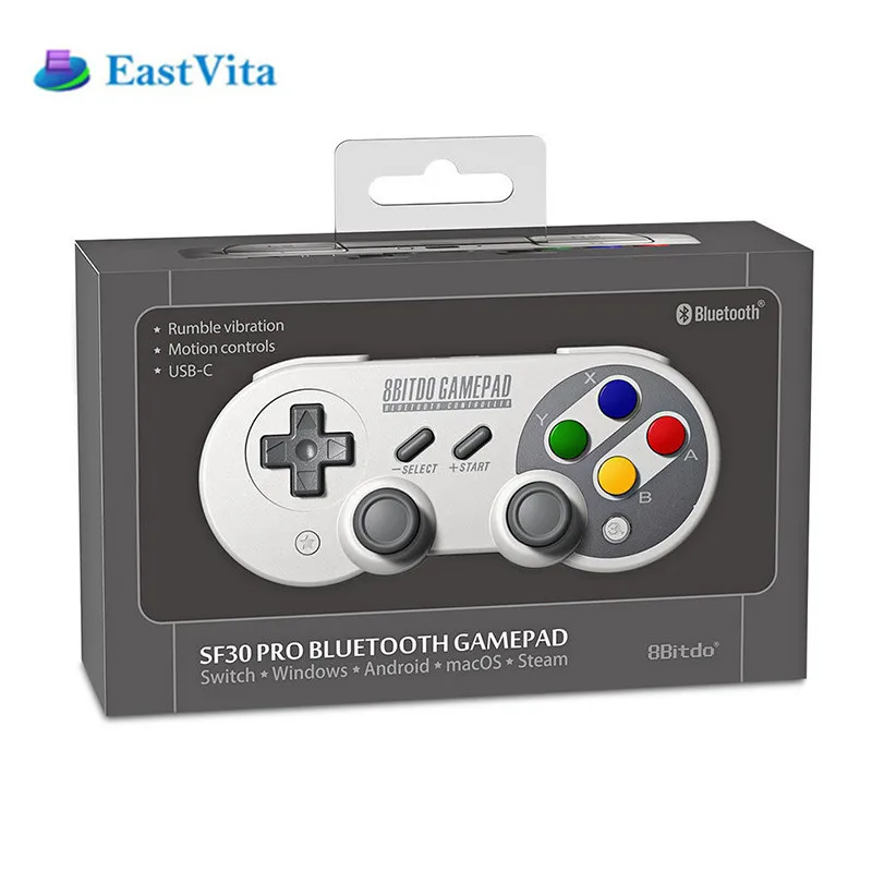 

EastVita Wireless Bluetooth Gamepad 8Bitdo SF30Pro SN30Pro Game Controller For X-input D-input Mac mode For Nintendo Switch r30