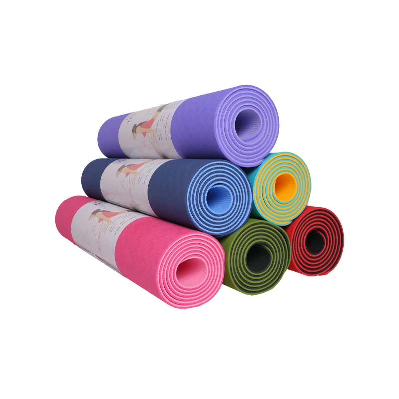 YOGA Mats 6MM Thick TPE Exercise Pad High Density Eco friendly Non
