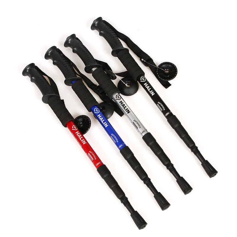 

2pcs/lot Outdoor Hiking Walking Stick Alpenstock 4 Sections