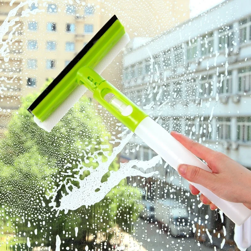Water Spray Glass Scourer Glass Scraping Cleaning Tool Windows Floor