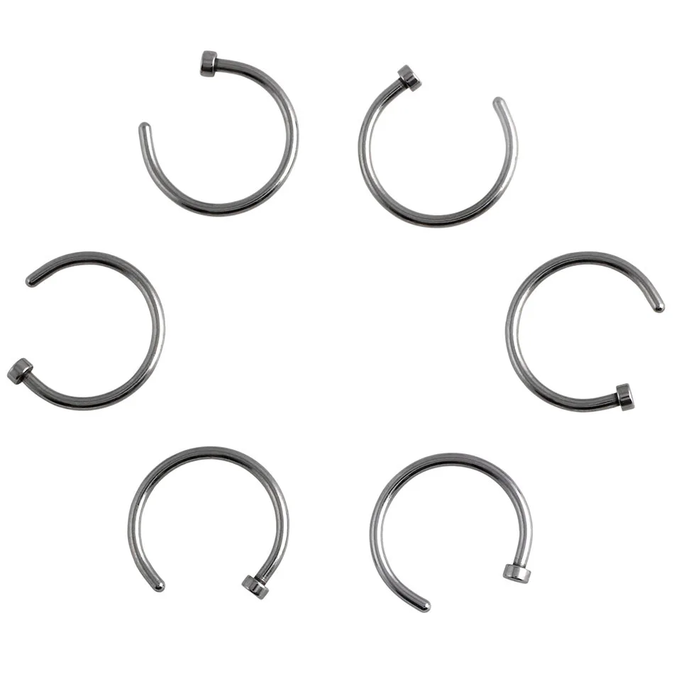 1 шт. серебристое кольцо для пирсинга носа 100% мм|fake septum|nose ring silverbody piercing |