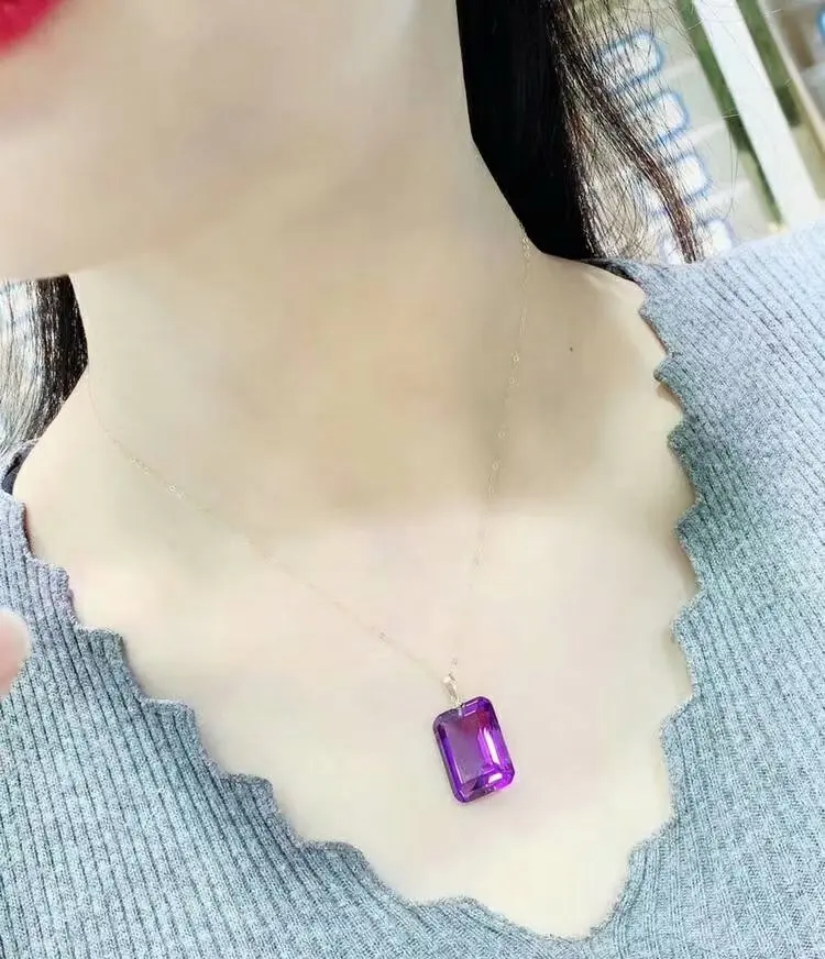 Подвески SHILOVEM из 18 каратного желтого золота с пьезоэлектрическим аметистом