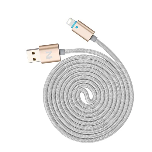 Nohon 150 см светодиодный смарт-кабель для Lightning iPhone X 8 7 6S 6 Plus 5S 5 ipad 4 кабель из алюминиевого сплава для IOS 10 11 - Цвет: Gold