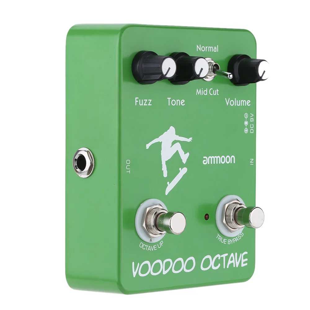 Ammoon AP 12 Voodoo Octave педаль для гитары Эффект Фуз эффект настоящий обход гитарные