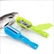 1Pcs kitchen tool cleaning fish skin steel fish scales brush shaver Remover Cleaner Descaler Skinner Scaler fishing tools