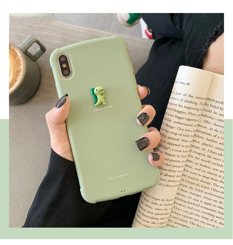 GlamPhoneCase мультфильм маленький динозавр чехол для iPhone X XS Max XR Мягкий силиконовый чехол для iPhone 7 8 6 6s Plus чехол