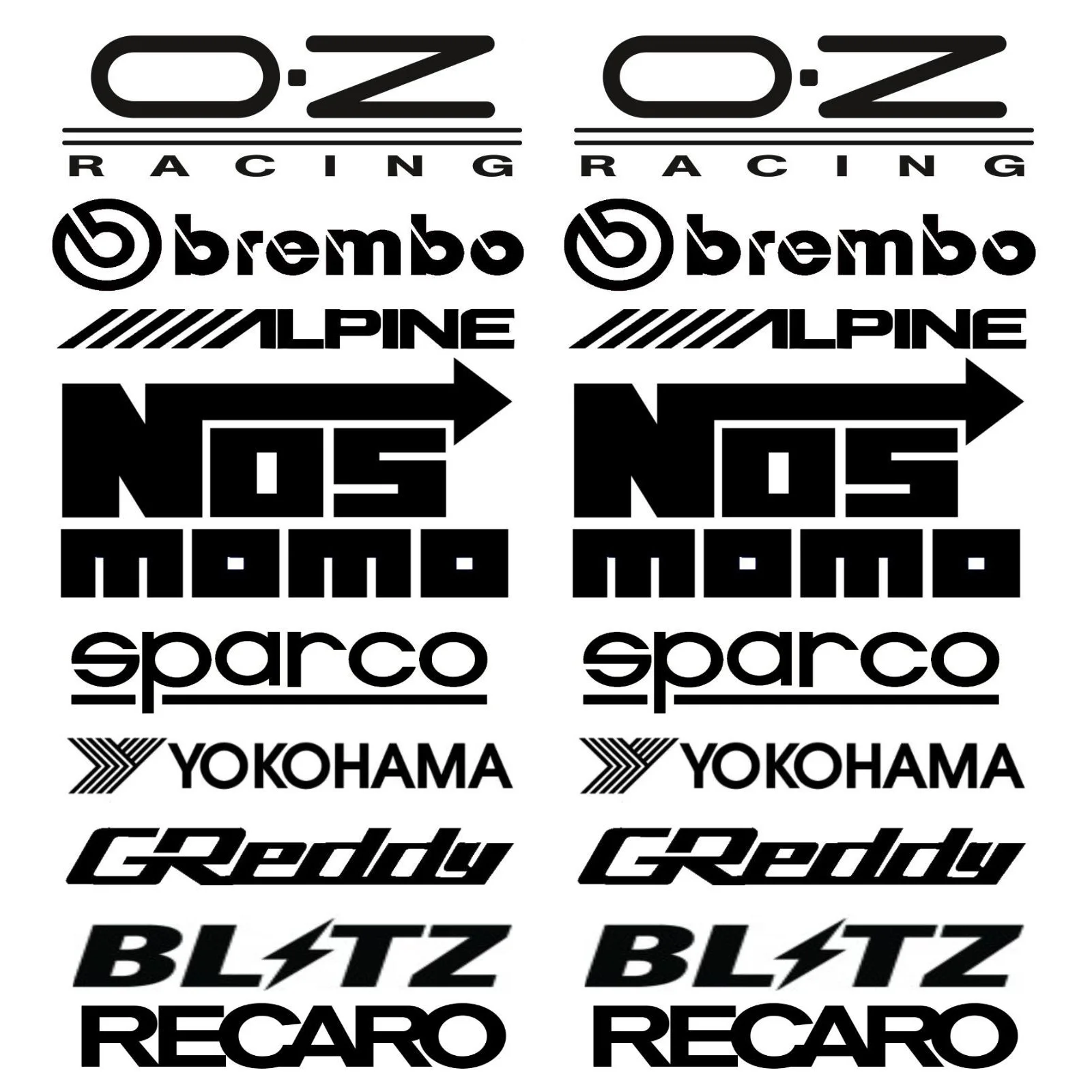 

20Pcs Racing Door Decals Reflective Sticker Set Car Kit Sponsor Technical Auto Tuning Waterproof Decoration Stickers