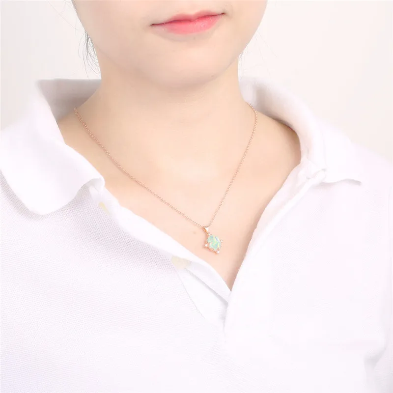 

Fashion Long Necklace 2018 OL Style Cubic Zirconia Chain Necklaces Pendants For Women Rose Gold Color Crystal Wedding Jewelry R4