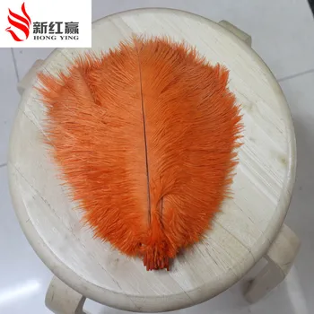 

50 PCS/lot dyeing ostrich feathers wholesale 35-40 centimeters "14-16 inches orange feather