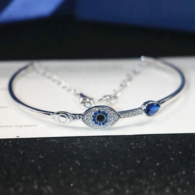 

SONGLONG Sterling silver bracelet For Men women bangles Devil's Eye Bracelet Stone Vintage Jewelry wholesale jewelry replicas