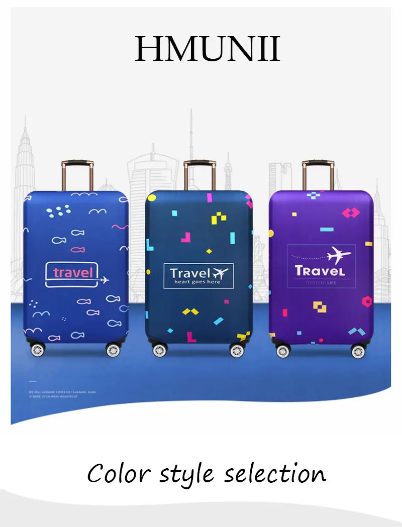 HMUNII чемодан для путешествий Чехол для багажа эластичный пылезащитный чехол для тележки удобные и высококачественные модные аксессуары для путешествий