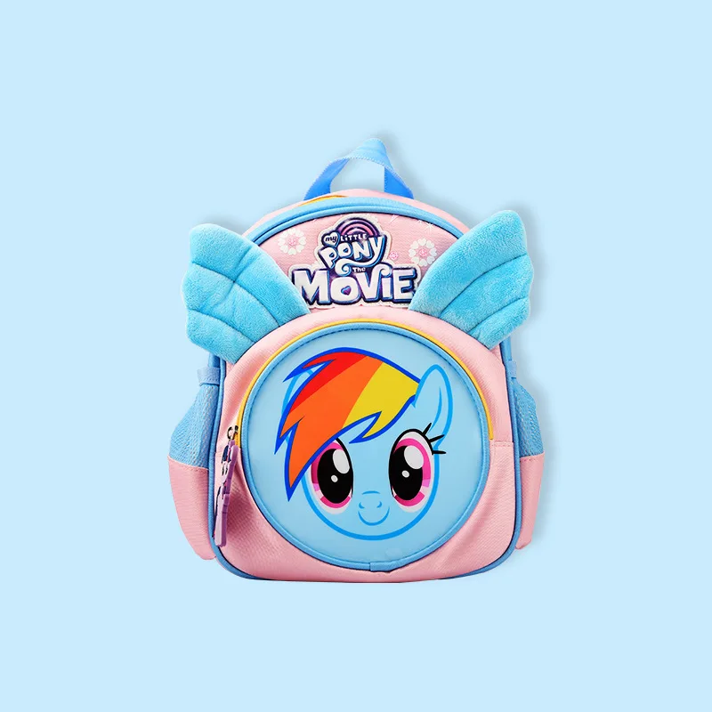 Настоящий Детский рюкзак My Little Pony, милый рюкзак для детского сада, сумки для девочек с мультипликационным принтом, вместительный рюкзак для путешествий - Цвет: B