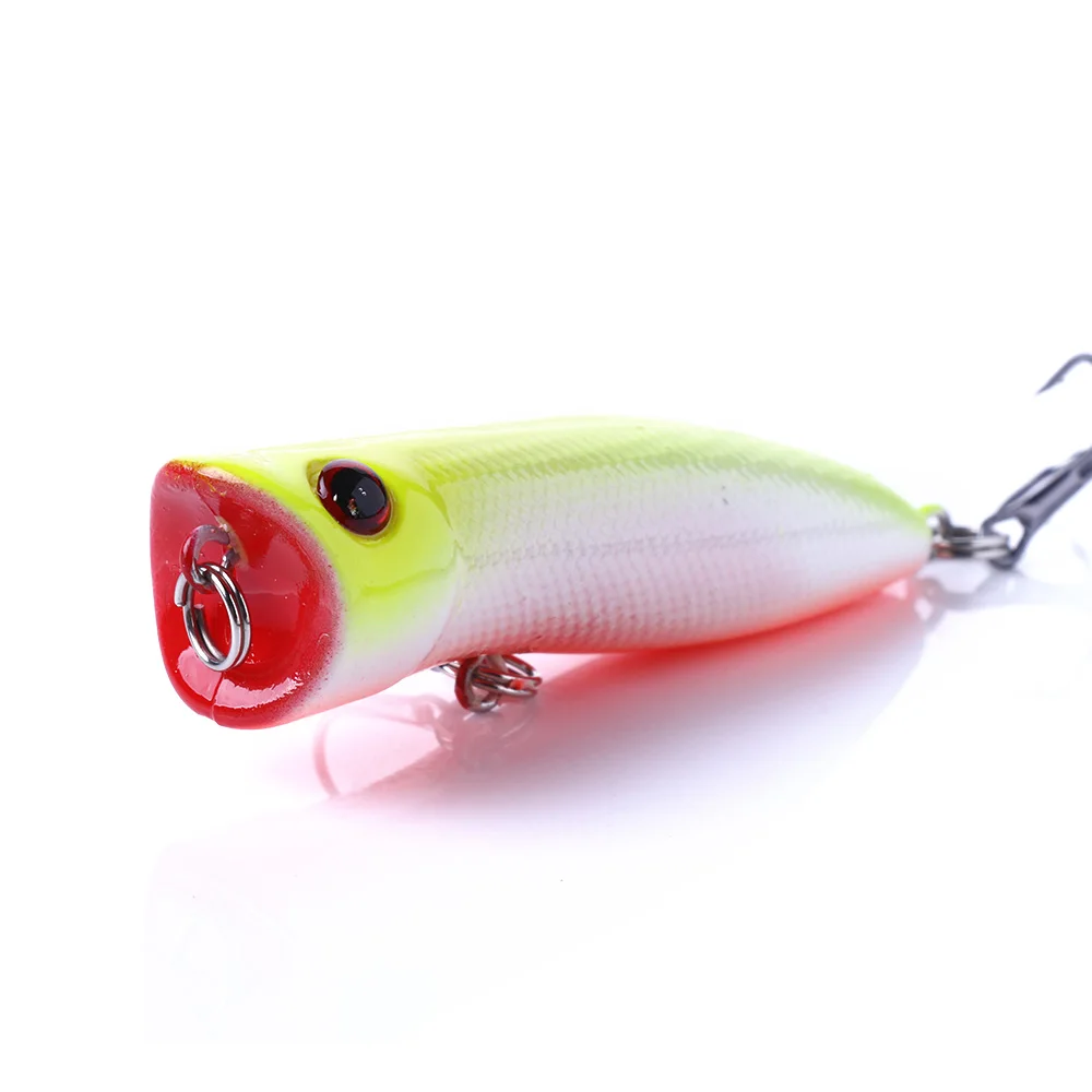 

HENGJIA 1pcs Popper Fishing Lures 5.5CM 5.5G Wobbler Crankbait Minnow Top Water Pesca Fishing Tackle