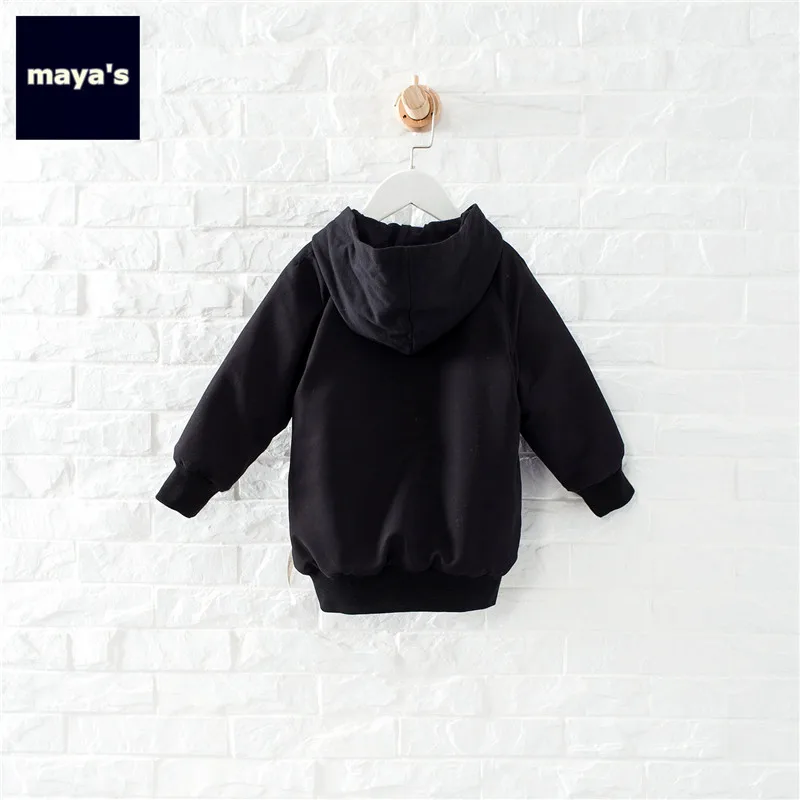 Mayas/модное камуфляжное зимнее Детское пальто с цветными блокировками черная