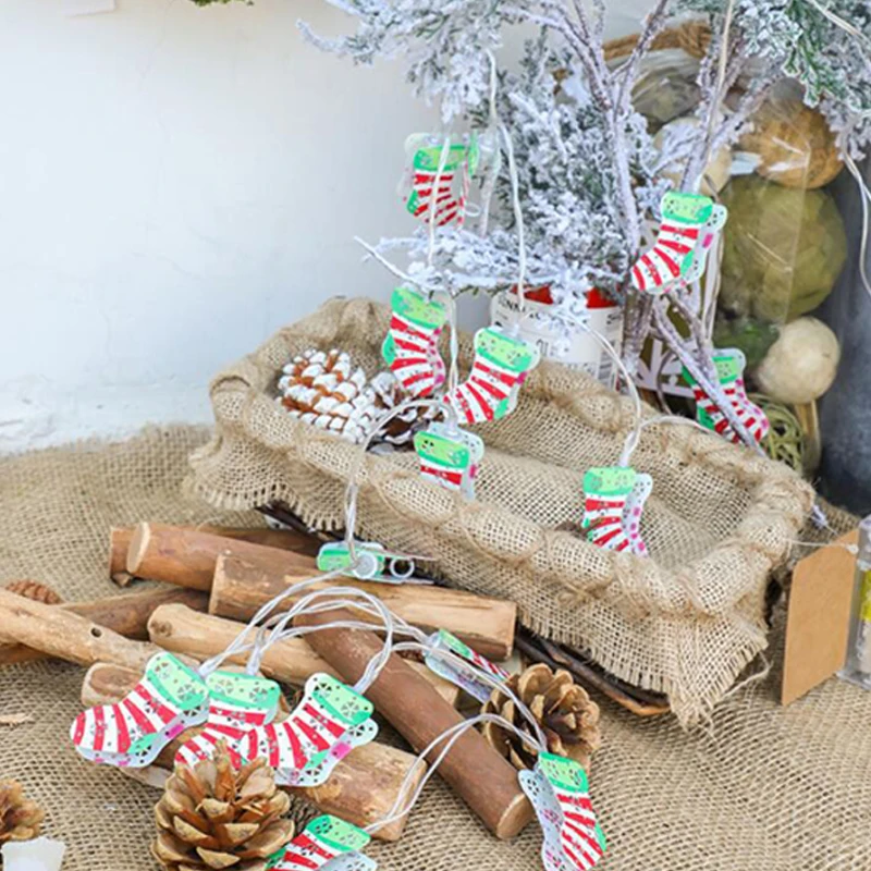 Christmas Lights Indoor 2M 20LED Christmas Led String Lights Decorative Lights christmas tree decorations Socks String Lights (5)