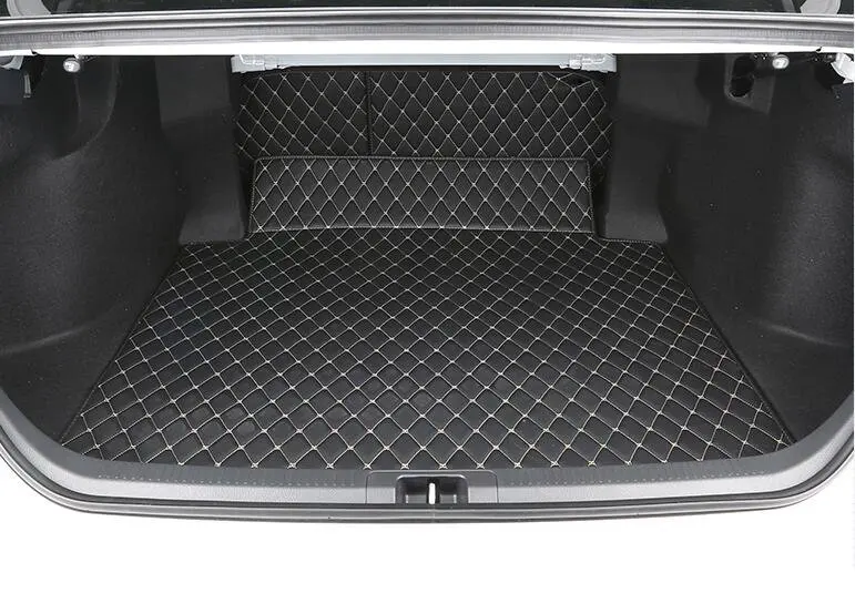 

For TOYOTA Camry 2018 3PCS Car Styling Cargo Liner Car Trunk Mat Carpet Interior Floor Mats PU Leather Pad Auto Accessories