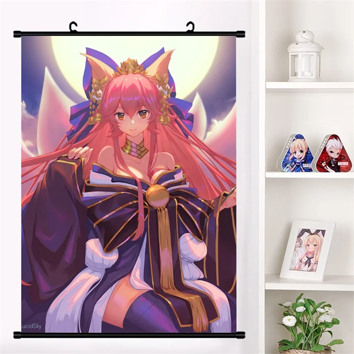 Японское аниме Манга Fate/большой заказ FGO сексуальный tamamo no Mae Косплей стены прокрутки Фреска плакат настенный висящий плакат домашний декор сбор - Цвет: B