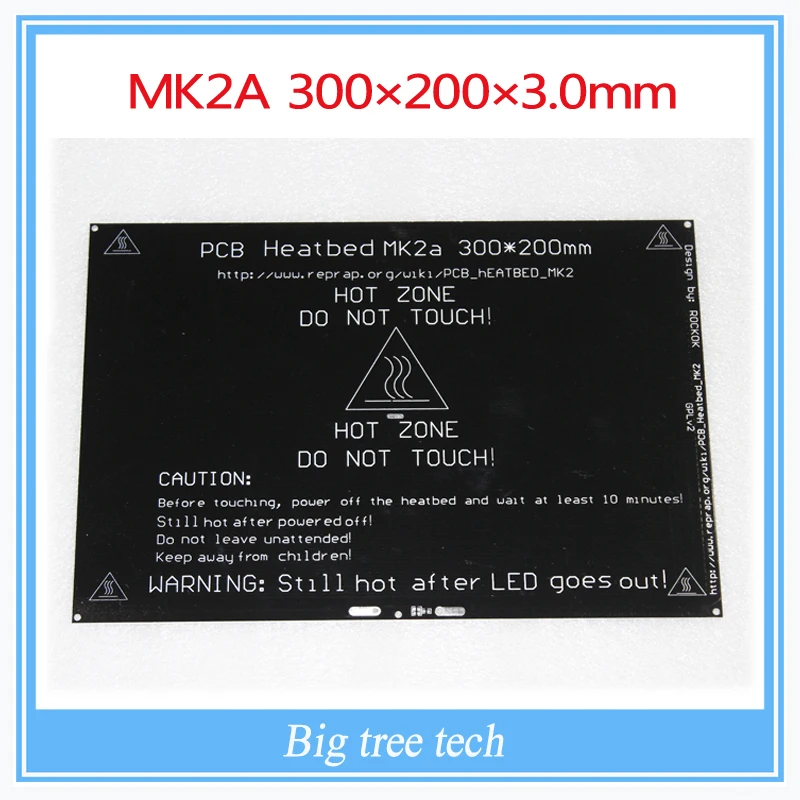 Bigger 2015 MK2A 300 200 3 0mm RepRap RAMPS 1 4 PCB Heatbed For 3D Printer