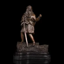 ATLIE скульптура из состаренной бронзы классический пират латунная статуя винтажное металлическое искусство для украшения прихожей