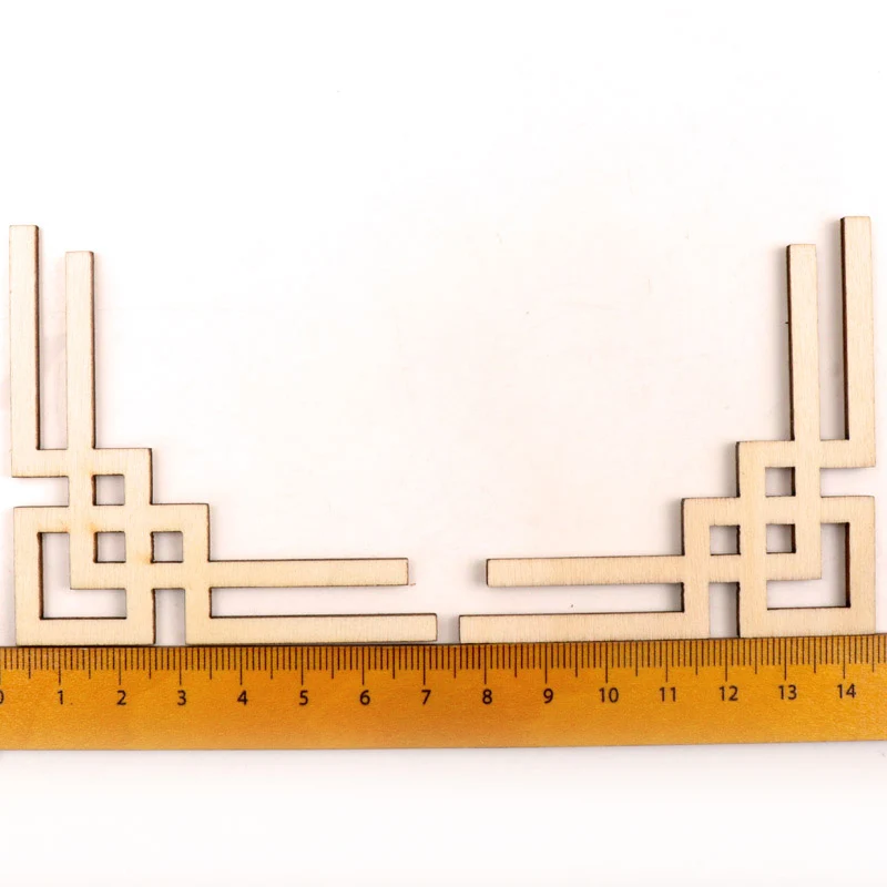 Деревянный Скрапбукинг, шитье, украшение для дома, китайский стиль, Ретро стиль, рамка, кружево, узор, рукоделие, аксессуары ручной работы, 4 шт., 40-80 мм, MZ282 - Цвет: 18.      70mm