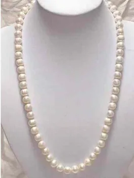 

Women Gift word Love Shipping Beautiful! White Akoya Cultured Pearl 25" mujer for Necklace